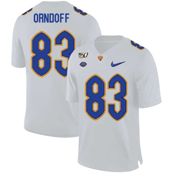 Pittsburgh Panthers 83 Scott Orndoff White 150th Anniversary Patch Nike College Football Jersey Dzhi,We sell and wholesale Pittsburgh Panthers 83 Scott Orndoff White 150th Anniversary Patch Nike College Football Jersey Dzhi on line form chian!